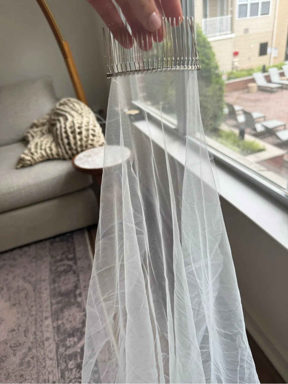 Britten Italian Tulle Barely There Wedding Veil - 'Celine'